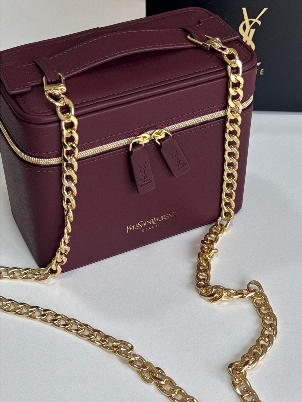 YSL Vanity Burgundy Makeup Case - Picture 3 of 6